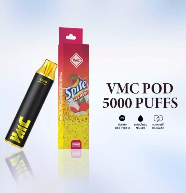 VMC 5000 puff Sprite Lychee สไปรท์ ลินจี่